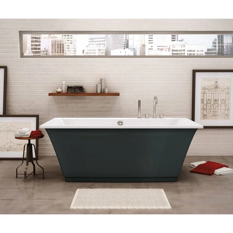 Freestanding Tub Optik 66 x 36 Inch Thunder Gray Center Rectangular