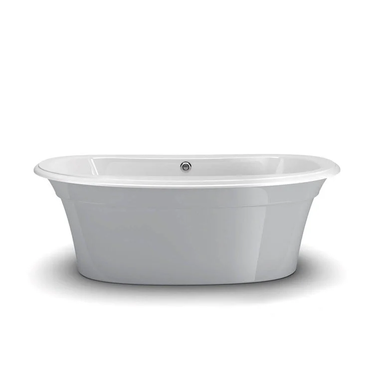 Freestanding Tub Ella Sleek 66 x 36 Inch Center Sterling Silver Oval