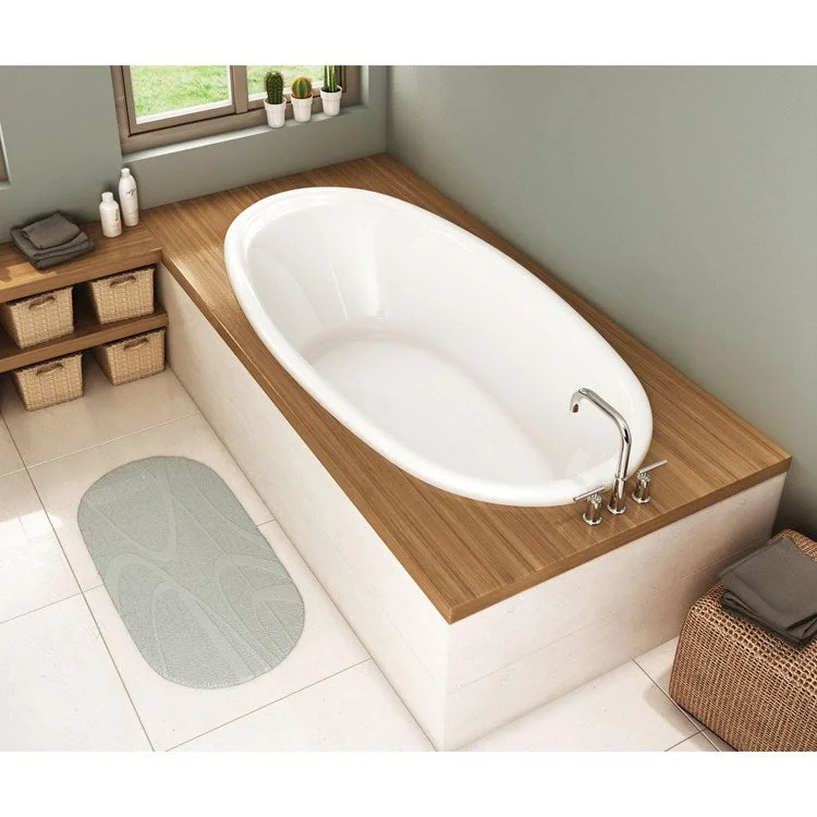 Tub Saturna 72 x 36 x 20 Inch Drop-in with Whirlpool/Aeroeffect End White Acrylic