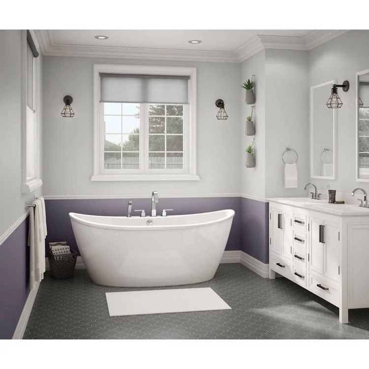 Freestanding Tub Delsia 66 x 36 Inch White Center Oval