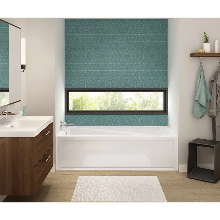 Tub Exhibit IFS AFR 72 x 32 Inch Alcove with Aeroeffect Left White