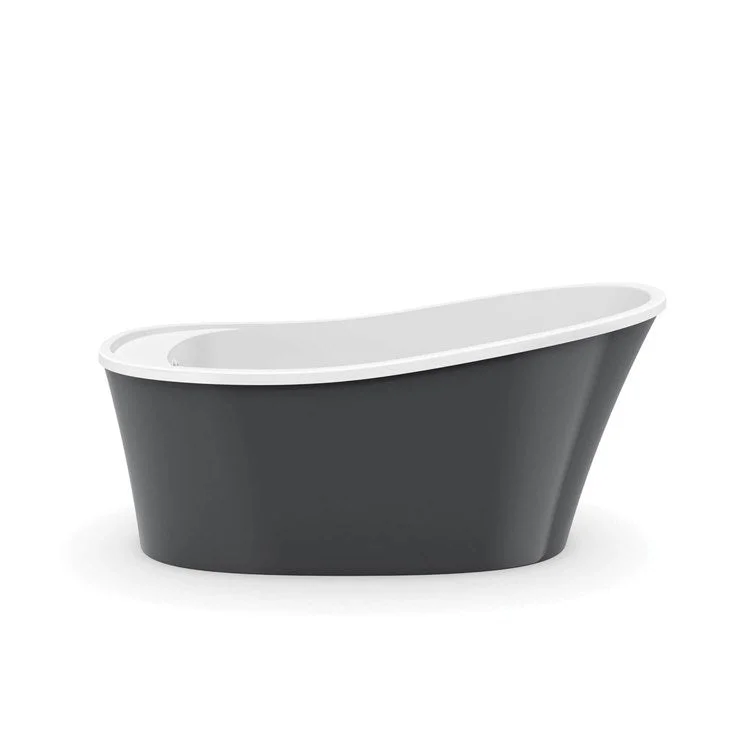 Freestanding Tub Ariosa 60 x 32 Inch End Thunder Gray Oval