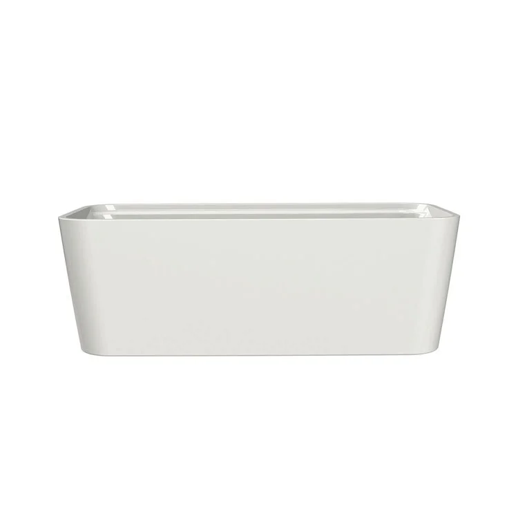 Freestanding Tub Oberto 67 Inch Center White Rectangular