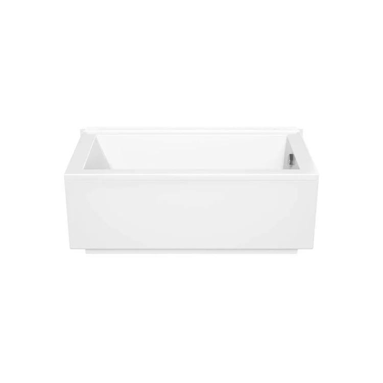 Soaking Tub Modulr 59-5/8 x 31-7/8 x 23 Inch Wall Mount Left White Acrylic