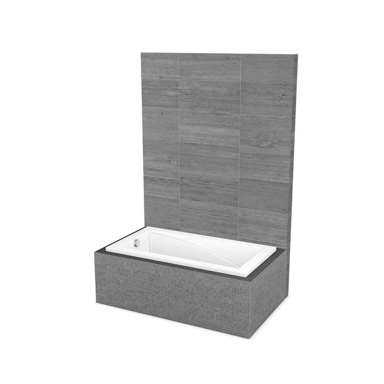 Soaking Tub Modulr 59-5/8 x 31-7/8 x 23 Inch Drop-In End White Acrylic