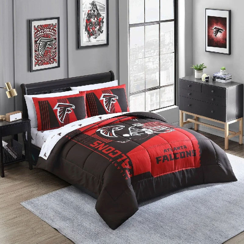 Atlanta Falcons NFL Licensed "Status" Bed In A Bag Comforter & Sheet Set