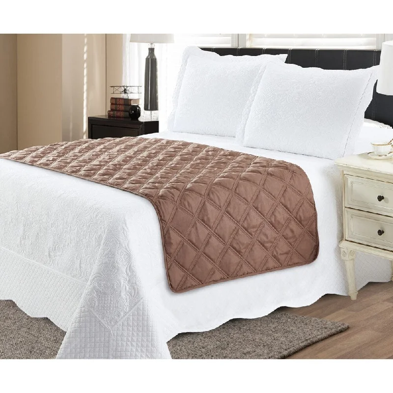 Bed Runner Protector Taupe Beige - King