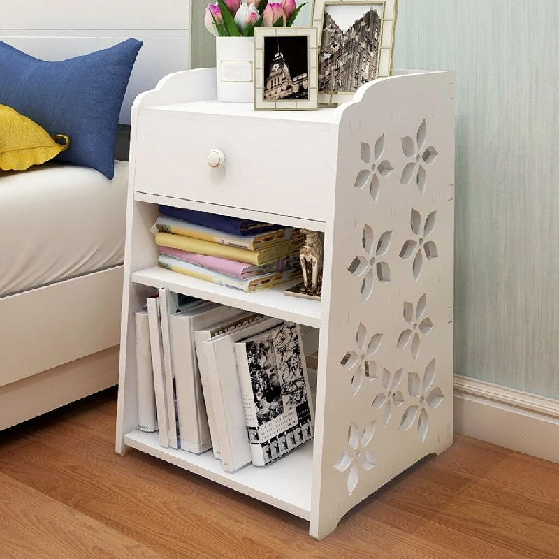 Bedside Tables Cabinet 1 Drawer Night Stand Storage Furniture Shelf Cupboard