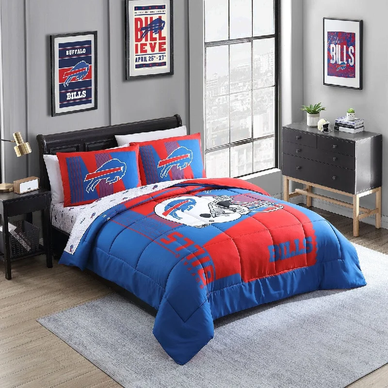 Buffalo Bills NFL Licensed "Status" Bed In A Bag Comforter & Sheet Set