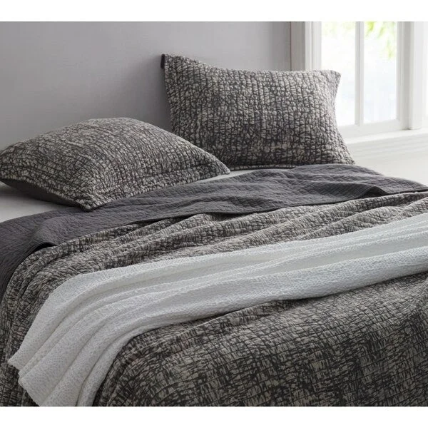 BYB Pewter Filter-Stonewashed Cotton Quilt Set