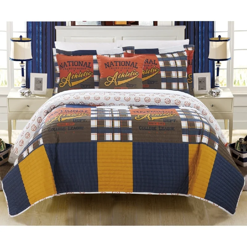 Chic Home Cousy 4 Piece Reversible Quilt Set Athletic Youth Design