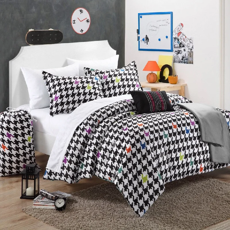 Chic Home Michelle Black/ White 9-piece Dorm Room Bedding Set