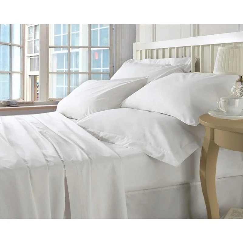 Christopher Knight 400ct Cotton Bed Sheet Set-Cal King -6 pc-White