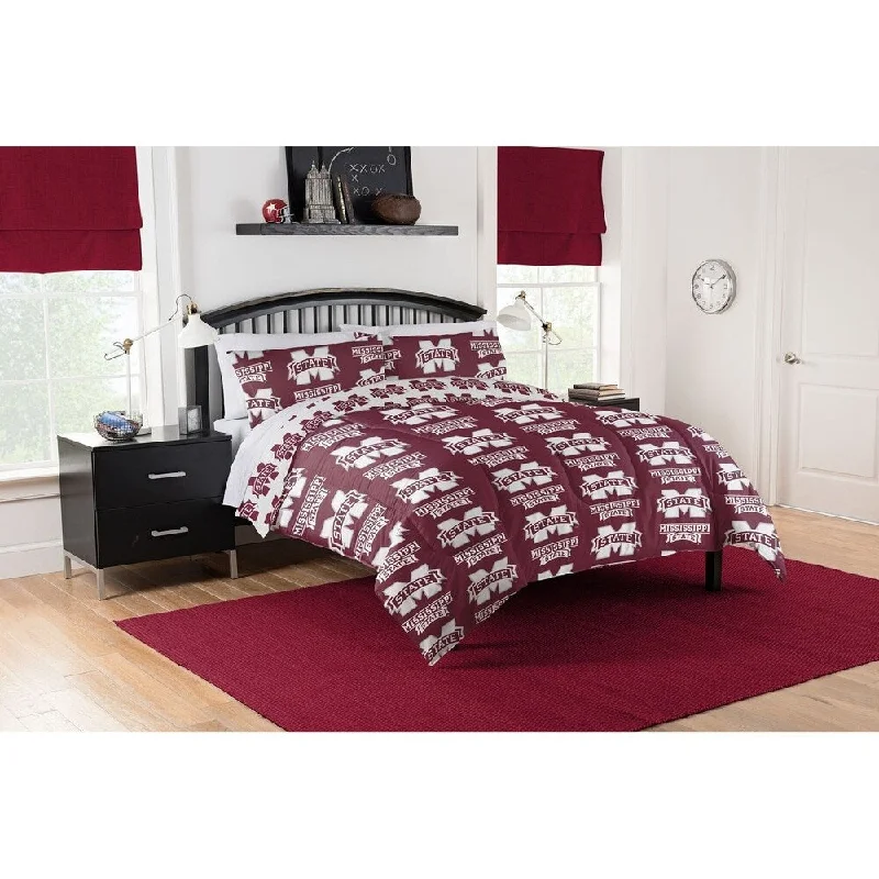 COL 875 Mississippi State Bulldogs Queen Bed In a Bag Set