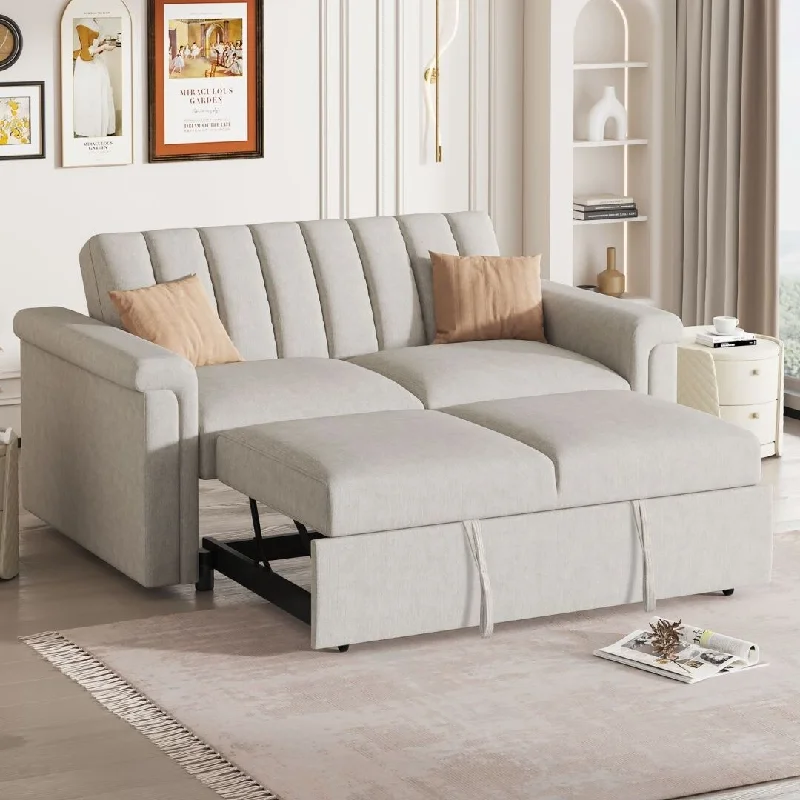 Convertible Soft Cushion Sofa Pull Bed for Two People to Sit On