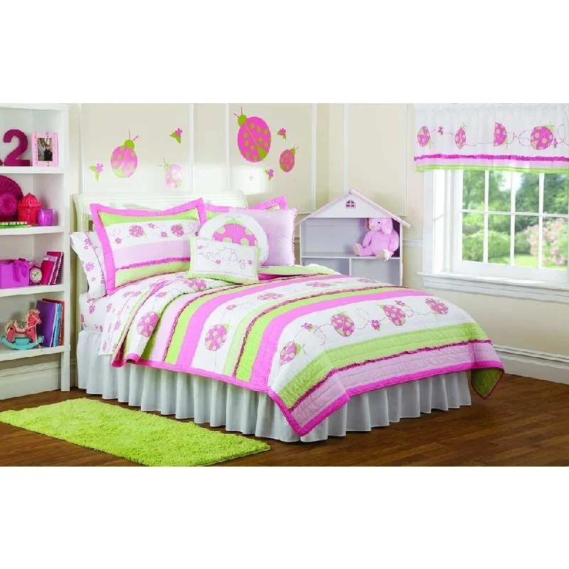 Crazy Ladybugs Cotton 3-piece Quilt Set