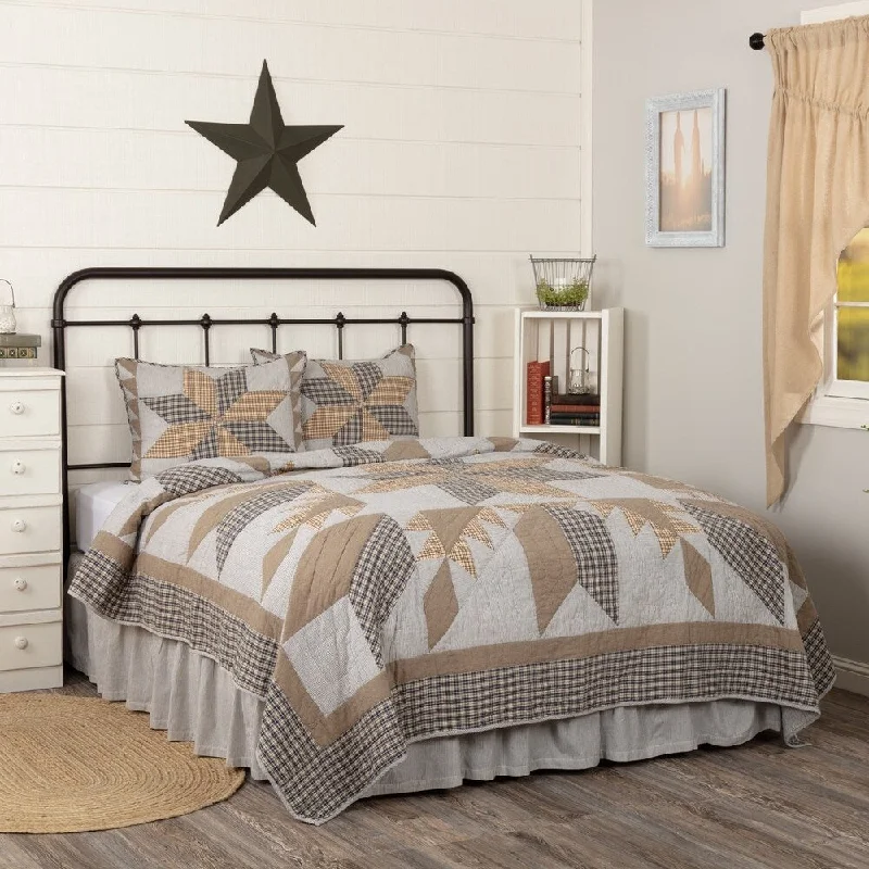 Dakota Star Farmhouse Blue Quilt Set