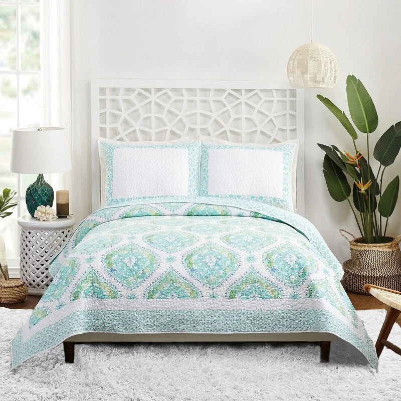 Dena Home Bohemian Breeze King Quilt Set, 3 Pieces