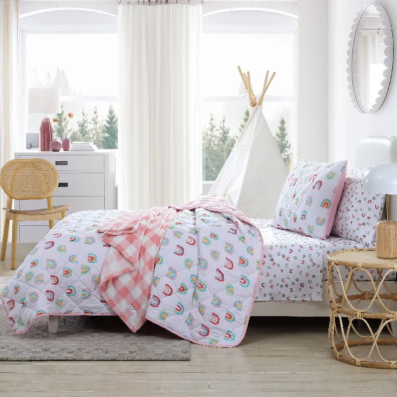 Eddie Bauer Kids Sunnyvale Rainbow White Quilt Set