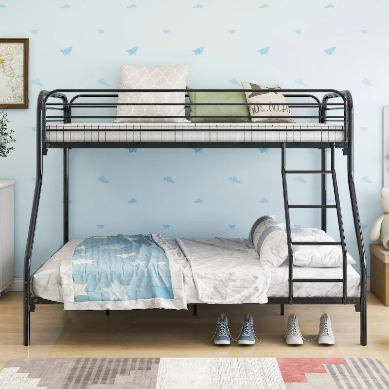 Full Metal Bunk Bed, Easy Assembly with Enhanced Upper-Level Guardrail