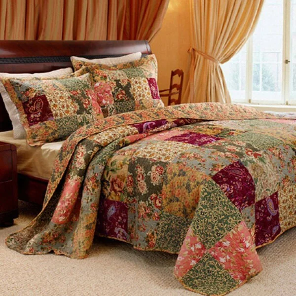 Greenland Home Fashions Antique Chic Full-size 3-piece Bedspread Set - Multi