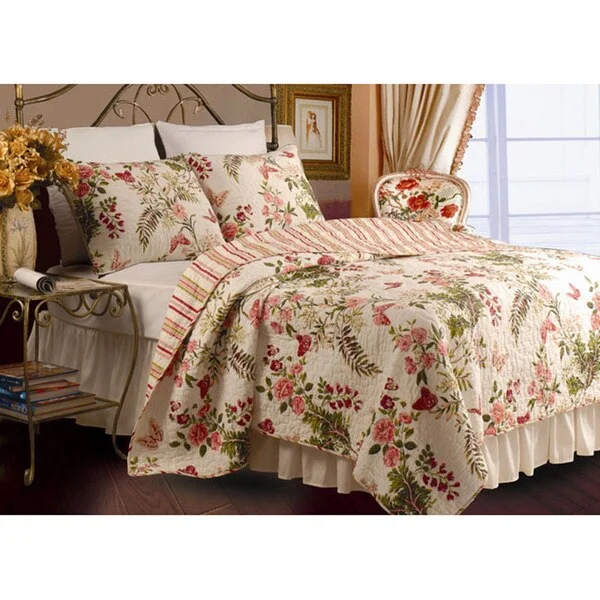 Greenland Home Fashions Butterflies Twin-size 2-piece Quilt Set