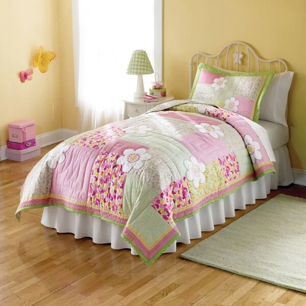 Julia Applique Embellished 3-piece Quilt Set - Multi