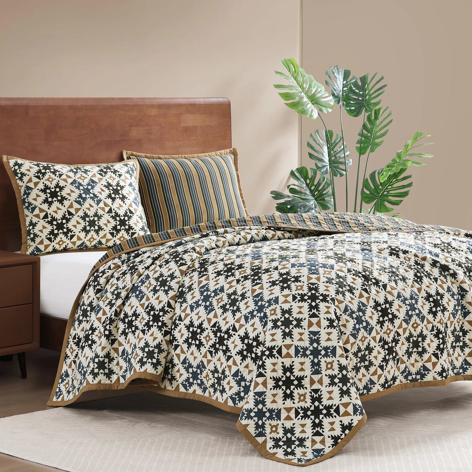 Motley Reversible Quilted Bedding