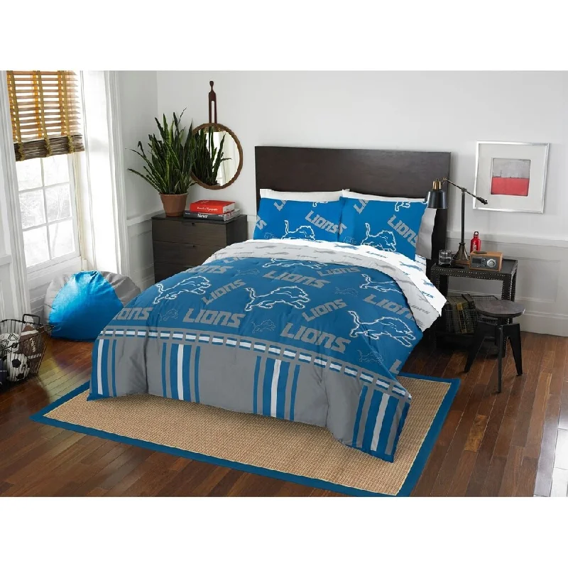 NFL 864 Detroit Lions Full Bed In a Bag Set