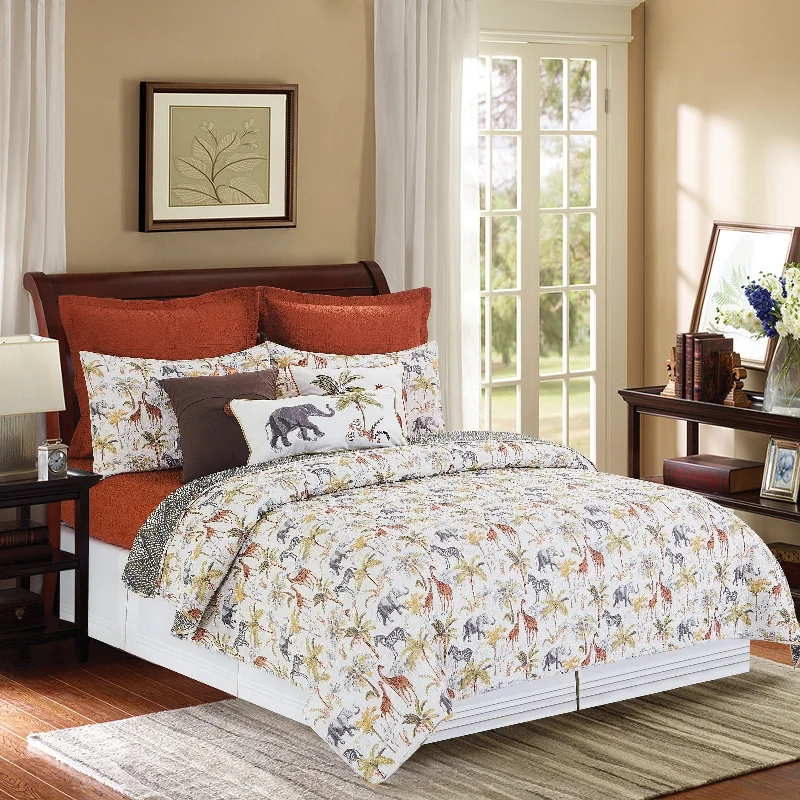 Nico Safari 3 Piece Cotton Quilt Set