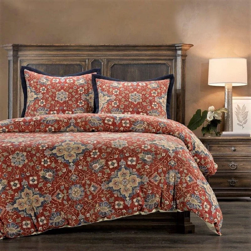 Rustic Red Medallion Bedding Set