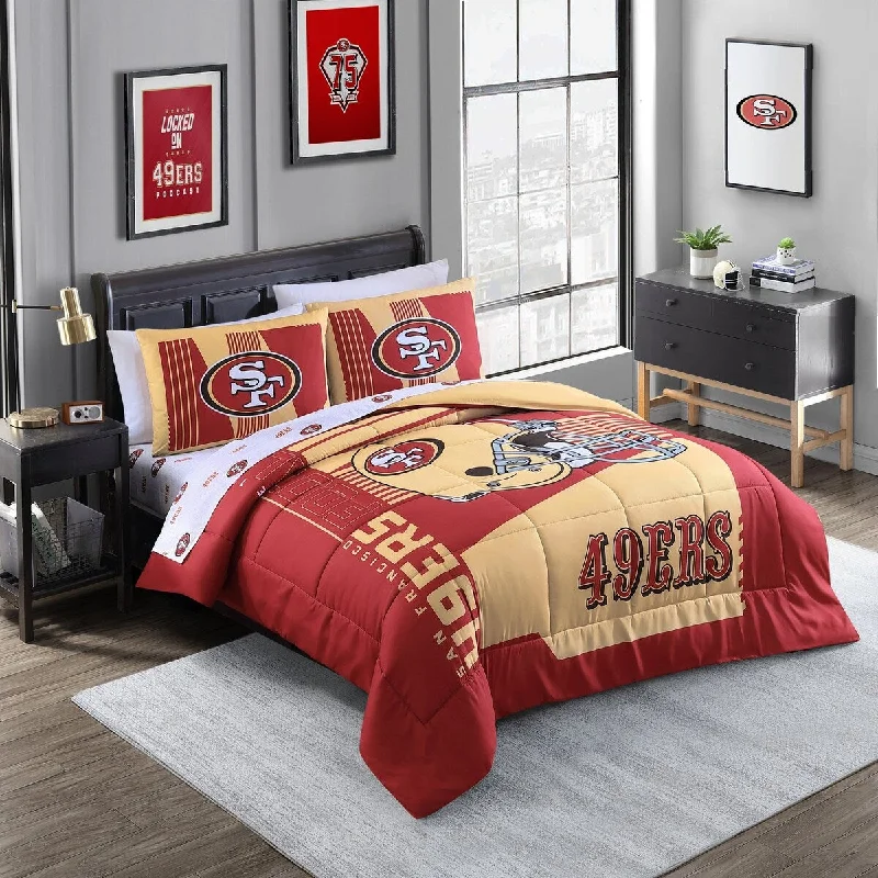 San Francisco 49ers NFL Licensed "Status" Bed In A Bag Comforter & Sheet Set