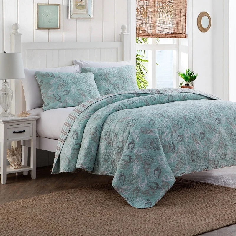 Seashell Cotton 3-piece Quilt Set