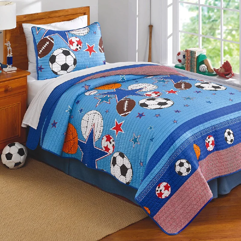 Sports and Stars 3-piece Quilt Set