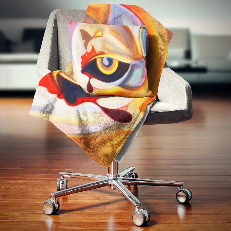 Designart 'Eye s Intuition' Abstract Throw Blanket