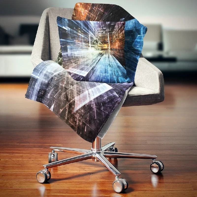 Designart 'Future Industry' Abstract Throw Blanket