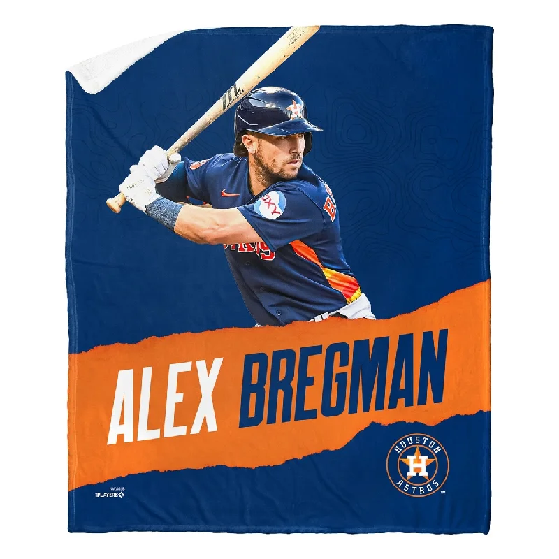 MLB Player Houston Astros Alex Bregman Silk Touch Sherpa Throw